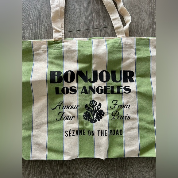 NEW Sézane Los Angeles Striped Tote Bag - Picture 2 of 3